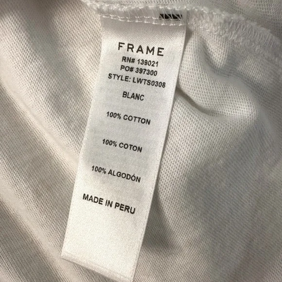 Frame denim long sleeve t shirt ruffle sleeves - Picture 4 of 5